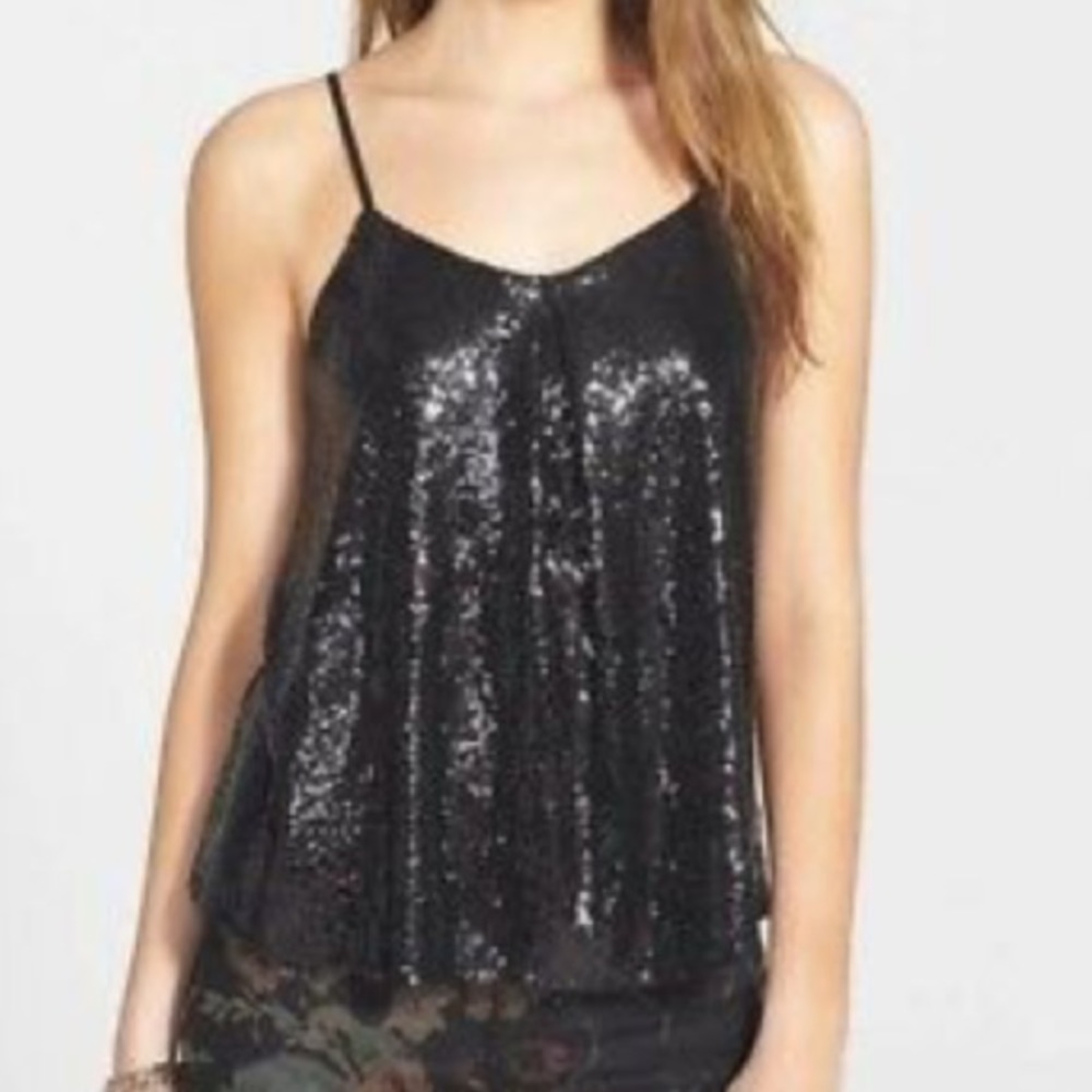 BLACK MINI-SEQUIN Top - Nordstrom